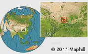 Satellite Location Map of Huating