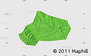 Political Map of Huating, cropped outside