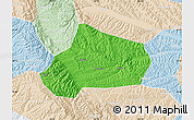 Political Map of Huating, lighten