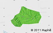 Political Map of Huating, single color outside
