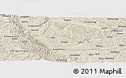 Shaded Relief Panoramic Map of Huating