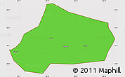 Political Simple Map of Huating, cropped outside