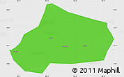 Political Simple Map of Huating, single color outside