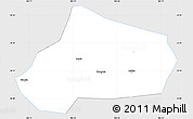 Silver Style Simple Map of Huating, single color outside