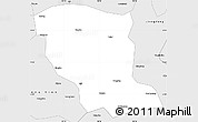Silver Style Simple Map of Hui Xian