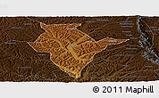 Physical Panoramic Map of Jingning, darken