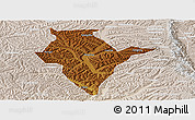 Physical Panoramic Map of Jingning, lighten