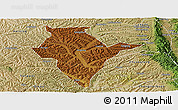 Physical Panoramic Map of Jingning, satellite outside