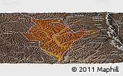 Physical Panoramic Map of Jingning, semi-desaturated
