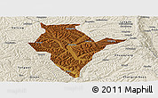 Physical Panoramic Map of Jingning, shaded relief outside