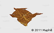 Physical Panoramic Map of Jingning, single color outside