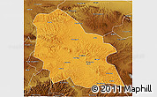 Political 3D Map of Jingyuan, physical outside