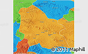 Political 3D Map of Jingyuan