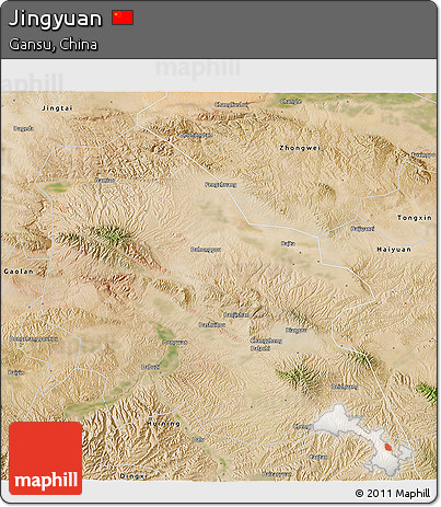 Satellite 3D Map of Jingyuan