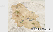 Satellite 3D Map of Jingyuan, lighten