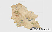 Satellite 3D Map of Jingyuan, single color outside