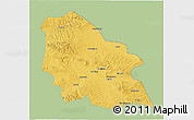 Savanna Style 3D Map of Jingyuan, single color outside