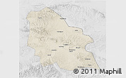 Shaded Relief 3D Map of Jingyuan, lighten, desaturated