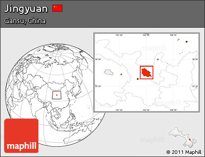Blank Location Map of Jingyuan