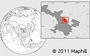 Blank Location Map of Jingyuan, highlighted country, highlighted parent region
