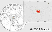 Blank Location Map of Jingyuan, highlighted country