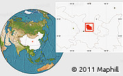 Satellite Location Map of Jingyuan, highlighted country