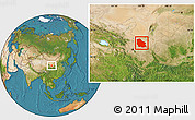 Satellite Location Map of Jingyuan