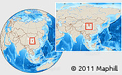 Shaded Relief Location Map of Jingyuan, highlighted parent region, within the entire country
