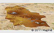 Physical Panoramic Map of Jingyuan, satellite outside
