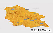 Political Panoramic Map of Jingyuan, cropped outside