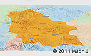 Political Panoramic Map of Jingyuan, lighten