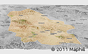 Satellite Panoramic Map of Jingyuan, desaturated