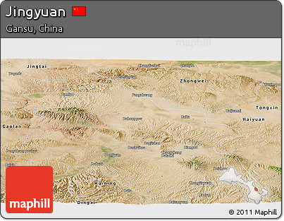 Satellite Panoramic Map of Jingyuan