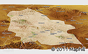 Satellite Panoramic Map of Jingyuan, physical outside