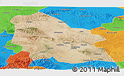 Satellite Panoramic Map of Jingyuan, political outside
