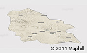 Shaded Relief Panoramic Map of Jingyuan, cropped outside
