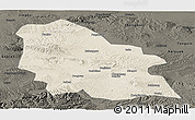 Shaded Relief Panoramic Map of Jingyuan, darken