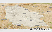 Shaded Relief Panoramic Map of Jingyuan, satellite outside