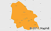 Political Simple Map of Jingyuan, single color outside