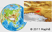 Physical Location Map of Jinta