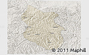 Shaded Relief 3D Map of Kang Xian, lighten