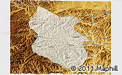 Shaded Relief 3D Map of Kang Xian, physical outside