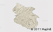 Shaded Relief 3D Map of Kang Xian, single color outside