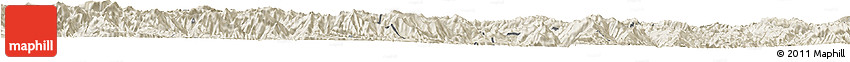 Shaded Relief Horizon Map of Kang Xian Shaded Relief Horizon Map of Kang Xian