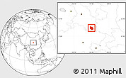 Blank Location Map of Kang Xian