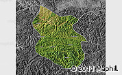 Satellite Map of Kang Xian, desaturated