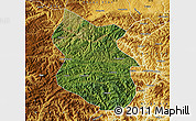 Satellite Map of Kang Xian, physical outside