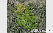 Satellite Map of Kang Xian, semi-desaturated