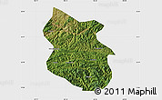 Satellite Map of Kang Xian, single color outside