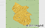 Savanna Style Map of Kang Xian, single color outside